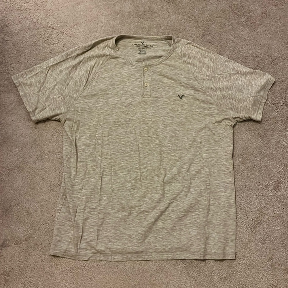 Brown American Eagle Short Sleeve Shirt
